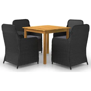 Zahradní sestava zahrada-XL 5dílný zahradní jídelní set černý 3067726