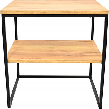 Noční stolek Noční stolek/skříňka No1 otevřená s policemi v barvě zlatý dub 50x40x52