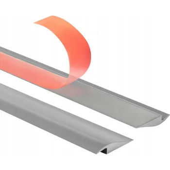 přechodová lišta Samolepicí Flexibilní nájezdový profil z PVC na dlaždice a koberce, šedý