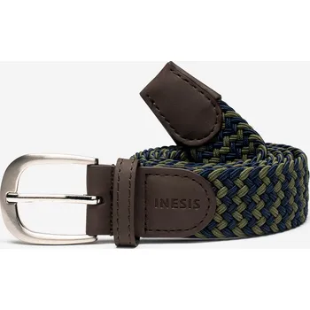 Opasek INESIS Golfový pružný opasek pletený L MODRÁ|ZELENÁ