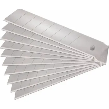 Pracovní nůž Náhradní lámací čepele do nože 18mm 10 Ks čepelka nůž na koberce, řemeslný nůž