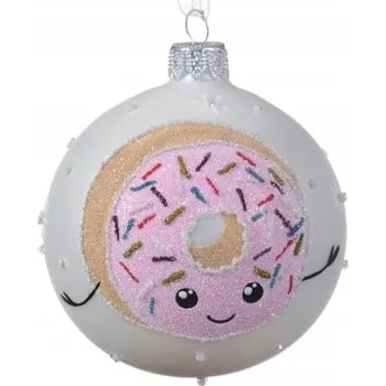 Vánoční ozdoba Vánoční Koule zdobená vánoční koule 8 cm 1 ks