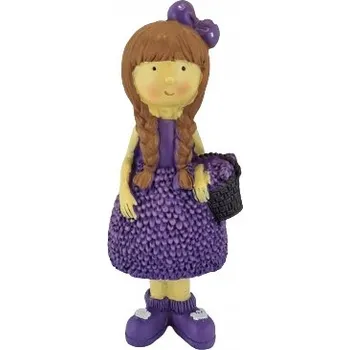 Figurka LEVANDULOVÁ FIGURKA DÍVKA (POLYRESIN) 17,5 cm