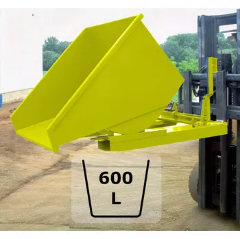 Odpadkový koš Výklopný kontejner (přepravník) 600 litrů, var. základní, žlutá