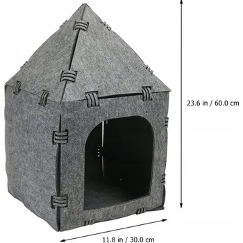 Pelíšek pro kočku Plstěný Pelíšek a tunel pro kočky | Měkký, skládací, prodyšný, DIY