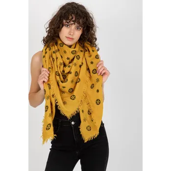 Šála Dámská šála se vzory model 503189 hořčicová