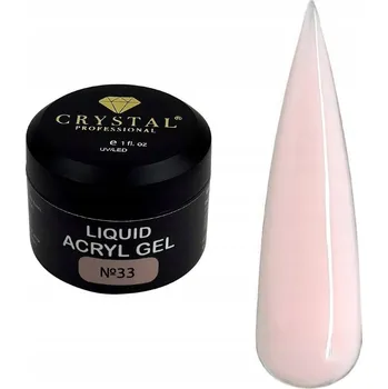 Lak na nehty Gel na posílení nehtů Liquid Acryl Gel 33 CRYSTAL PROFESSIONAL 15 ml