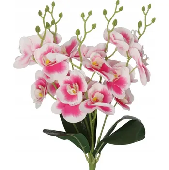 umělá květina ORCHIDEJ GUMOVÝ V KYTICI 45 CM UMĚLÉ KVĚTY PREMIUM