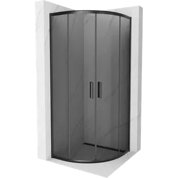 Mexen Rio půlkruhová sprchová kabina 70 x 70 cm, grafit, černá - 863-070-070-70-40 Sprchové kouty