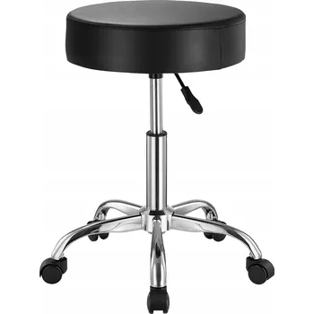 SucceBuy Otočná sedlová stolička Kulatý Černá Nosnost 204 KG Pro Kliniky