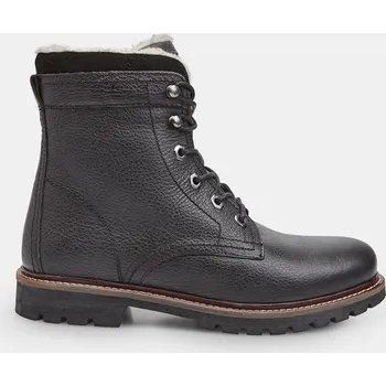 Dámská zimní obuv Baťa pánská kožená kotníková šněrovací bota s vnitřní výstelkou černé, vel. 41