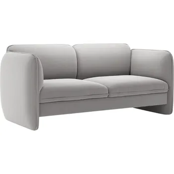 Pohovka Micadoni Světle šedá sametová dvoumístná pohovka Georgia 168 cm