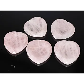 Drahý kámen Magieprirody.cz Masážní kámen Růženín hmatka srdce 40x40 mm #ZM43