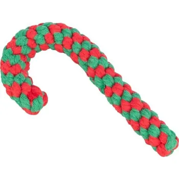 Hračka pro psa Trixie Xmas CANDY CANE Vánoční uzlovaná hůlka 19 cm bavlněné lano