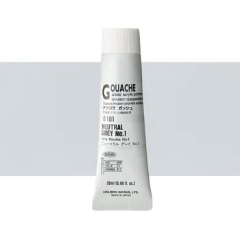 Vodová barva Akryl kvašová barva Holbein - Neutral Grey No.1 Balení: 20 ml