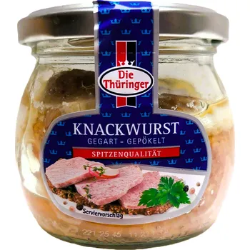 paštika a pomazánka THÜRINGER KNACKWURST gegart-gepökelt - vepřová masová paštika - 130g