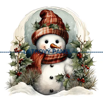 Látkový panel - Sněhulák - ZIM-186 Velikost: 25x25cm, Materiál: Mikroplyš