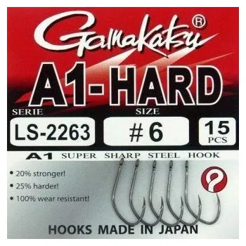 Rybářský háček Háček Gamakatsu A1-Hard LS-2263 s očkem vel.8 (15ks)