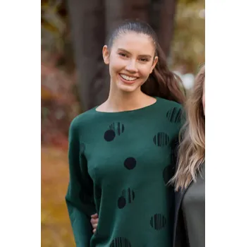 Dámský svetr Dámský svetřík PUNTINO 44/46 Tmavě zelená