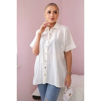 Kesi Bavlněná košile Darcy s krátkým rukávem - výprodej Barva: Zelená - světle, Velikost: UNI