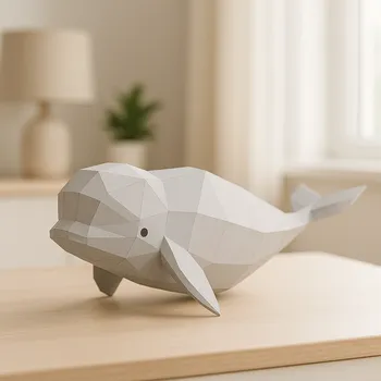3D puzzle Běluha – papírová 3D skládačka PaperTime