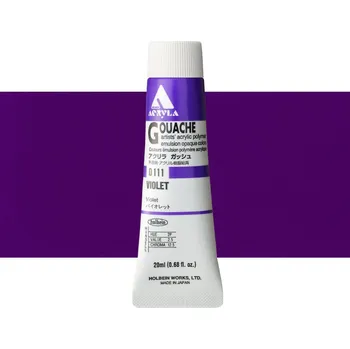 Vodová barva Akryl kvašová barva Holbein - Violet Balení: 20 ml