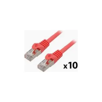 Datový kabel Lanberg | PATCHCORD CAT.6 FTP 0,25M ČERVENÝ 10-PACK