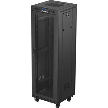Racková skříň Lanberg | 19" VOLNĚ STOJÍCÍ RACKOVÁ SKŘÍŇ 37U/600X600 (FLAT PACK) SE SÍŤOVÝMI DVEŘMI LCD ČERNÁ