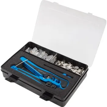 Krimpovací kleště Lanberg | SADA SÍŤOVÉHO NÁŘADÍ S KRIMPOVACÍM NÁSTROJEM, ODIZOLOVACÍM NÁSTROJEM, KONEKTORY RJ45 STÍNĚNÉ A NESTÍNĚNÉ