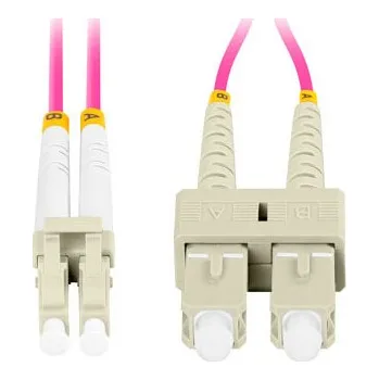 Datový kabel Lanberg | OPTICKÝ PATCHCORD MM LC/UPC-SC/UPC DUPLEX 1M LSZH OM4 50/125 3.0MM FIALOVÝ