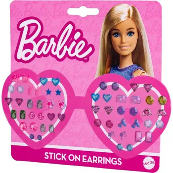 česací hlava Mikro Trading Nalepovací náušnice 28 párů Barbie