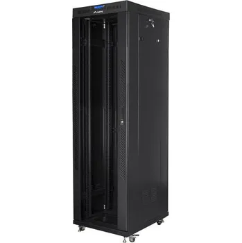 Racková skříň Lanberg | 19" VOLNĚ STOJÍCÍ RACKOVÁ SKŘÍŇ 42U/600X800 (FLAT PACK) S PROSKLENÝMI DVEŘMI LCD ČERNÁ V2