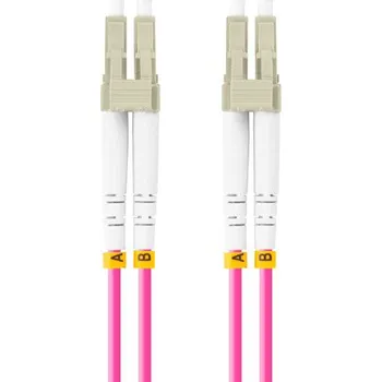 Počítačové příslušenství Lanberg | OPTICKÝ PATCHCORD MM LC/UPC-LC/UPC DUPLEX 3M LSZH OM4 50/125 3.0MM FIALOVÝ