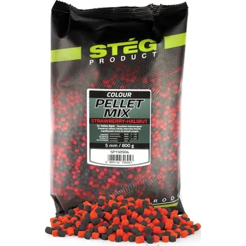 STÉG Pellet mix 5mm, 800g STRAWBERRY-HALIBUT