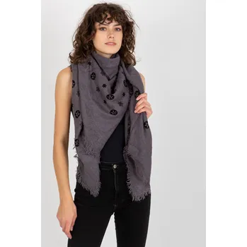 Šála Dámská šála se vzory model 502151 grafitová