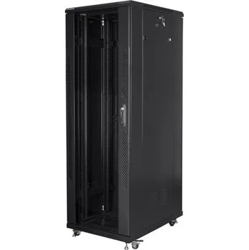 Racková skříň Lanberg | RACKOVÁ SKŘÍŇ 19" VOLNĚ STOJÍCÍ 47U/800X800 (FLAT PACK) ČERNÁ