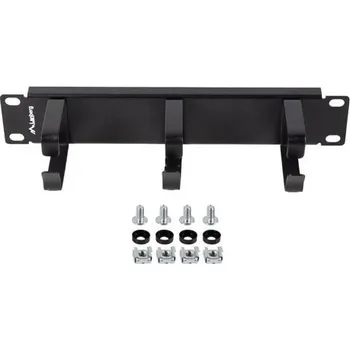 Racková skříň Lanberg | 10" KABELOVÉ VEDENÍ 3 KROUŽKY TYP B 1U ČERNÁ