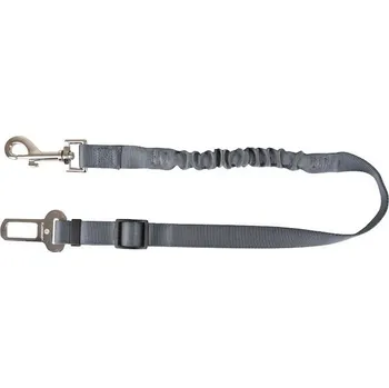 Postroj pro psa Pás do auta Flamingo šedý M 52-65x2cm