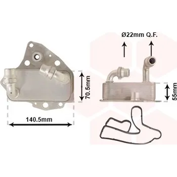 Chladič motoru Olejový chladič, motorový olej VAN WEZEL 37013708