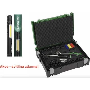 Gola sada HiKOKI (Hitachi) 95000572 39-dílná automobilová sada s momentovým klíčem