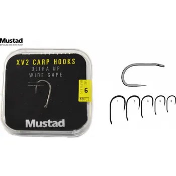 Rybářský háček MUSTAD - Háček XV2 Wide Gap vel.8 / 10ks - BEZ PROTIHROTU!