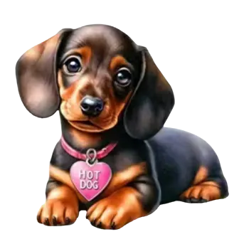 Nažehlovací obrázek - jezevčík VI (8,0 x 7,0 cm)