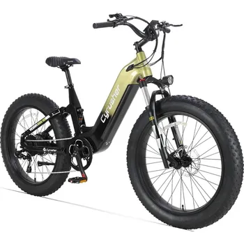 Jízdní kolo Cyrusher Roam celoodpružené elektrokolo s nízkým nástupem zelené