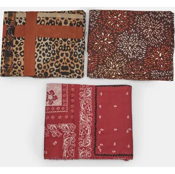 Šála Baťa dámská šála s potiskem vícebarevné, vel. Hnědá