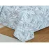 Přehoz na lůžko JAHU Foglie 220 x 240 cm + 2x povlak na polštářek 45 x 45 cm modrý