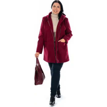 Dámský kabát Dámský kabát PENSIE 40 Vínová
