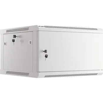 Racková skříň Lanberg | RACKOVÁ SKŘÍŇ 19" PRO MONTÁŽ NA STĚNU 6U/600X600 PRO VLASTNÍ MONTÁŽ S KOVOVÝMI DVEŘMI ŠEDÁ (PLOCHÉ BALENÍ)