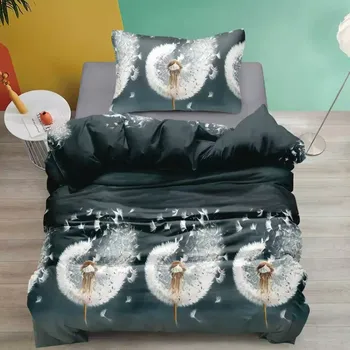 Povlečení NOVINKA 2025! Exkluzivní oboustranné Bavlněné povlečení s 3D efektem 140x200/70x90 cm - PAMPELIŠKY 25