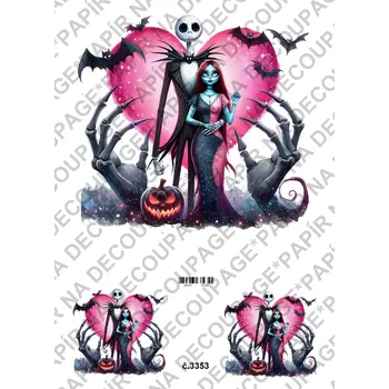 Umělecký papír Rýžový a soft papír na decoupage - Tim Burton - KB3353 Materiál: Soft, Rozměr: A4