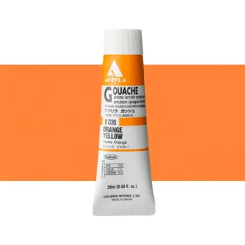 Vodová barva Akryl kvašová barva Holbein - Orange Yellow Balení: 20 ml
